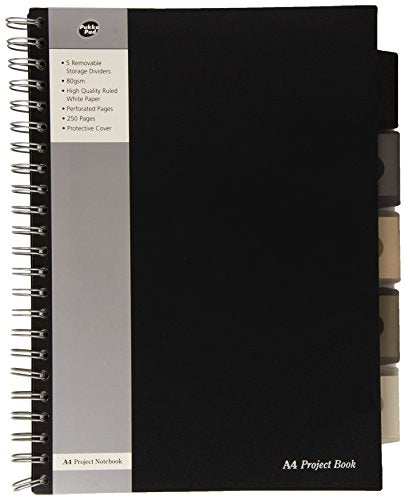 Best Value Pukka pad A4 Project Book - Black (Pack of 3)
