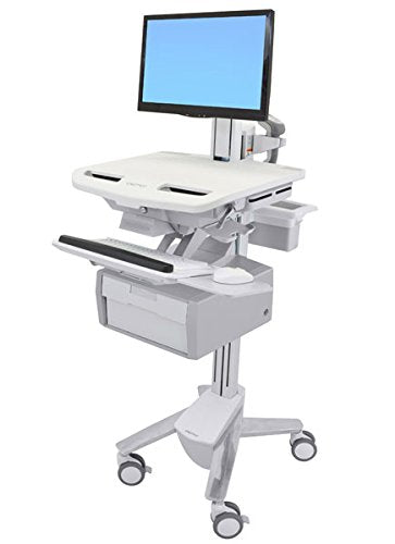 Ergotron StyleView - Cart - for LCD display / PC equipment (open architecture) - lockable - medical - aluminium, zinc-plated steel, high-grade plastic - screen size: up to 24"