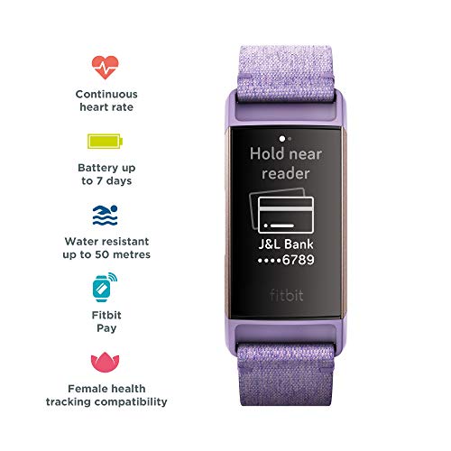 Fitbit Charge 3 - Special Edition - rose gold - activity tracker with sport band - lavender - monochrome - Bluetooth - 30 g