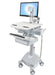 Ergotron StyleView - Cart for LCD display / keyboard / mouse / CPU / notebook / barcode scanner - medical - aluminium, zinc-plated steel, high-grade plastic - grey, white, polished aluminium - screen size: up to 22" - output: AC 230 V - 40 Ah - lithium