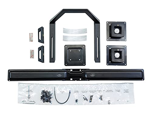 Ergotron Dual Monitor & Handle Kit - Mounting kit (handle, 2 mounting brackets, bow mounting arm, mounting hardware) for 2 LCD displays - black - screen size: up to 26" - for P/N: 45-353-026