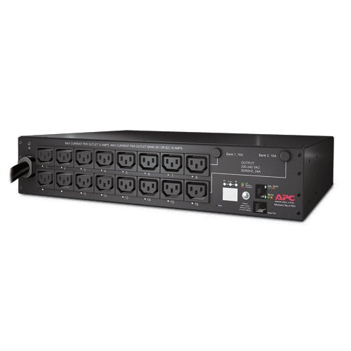 APC Switched Rack PDU AP7911B - Power distribution strip (rack-mountable) - AC 208 V - Ethernet 10/100 - input: NEMA L6-30 - output connectors: 16 (IEC 60320 C13) - 2U - 3.65 m - black - for P/N: SCL500RMI1UC, SCL500RMI1UNC, SMTL1000RMI2UC, SMTL750RMI2UC, SMX1500RM2UCNC, SMX750C