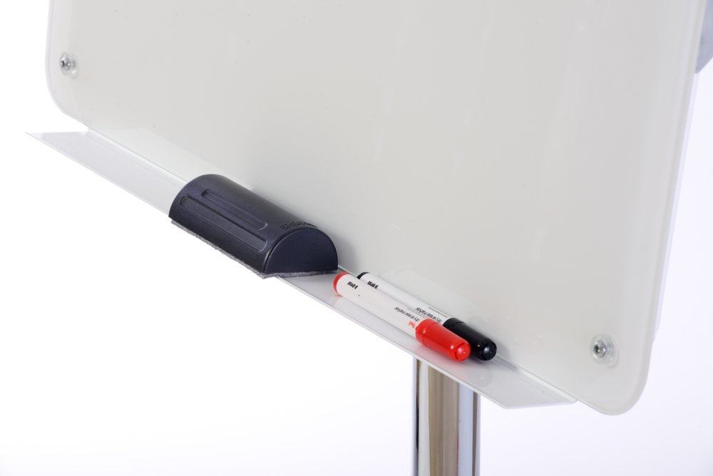 Best Value Bi-Office Glass Mobile Easel, Magnetic, 70 x 100 cm
