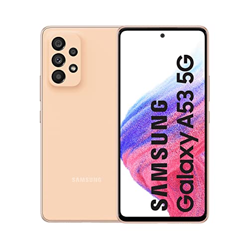 Samsung Galaxy A53 5G SMA536B 6.5 Inch Hybrid Dual SIM Android 12 USB C 6GB RAM 128GB Storage 5000 mAh Awesome Peach Mobile Phone