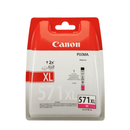 Canon CLI-571M XL - 11 ml - High Yield - magenta - original - ink tank - for PIXMA TS5051, TS5053, TS5055, TS6050, TS6051, TS6052, TS8051, TS8052, TS9050, TS9055