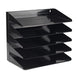Best Value Avery 605SBLK 5 Tier Steel Letter Rack, 380 x 335 x 230 mm - Black