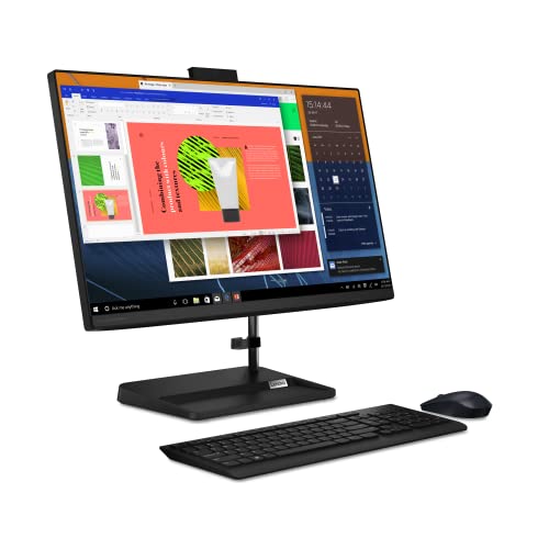 Lenovo IdeaCentre AIO 3 24ALC6 F0G1 - All-in-one - with stand - Ryzen 5 5500U / 2.1 GHz - RAM 8 GB - SSD 512 GB - NVMe - Radeon Graphics - GigE - WLAN: 802.11a/b/g/n/ac, Bluetooth 5.0 - Win 11 Home - monitor: LED 23.8" 1920 x 1080 (Full HD) - keyboard: UK - black - TopSeller