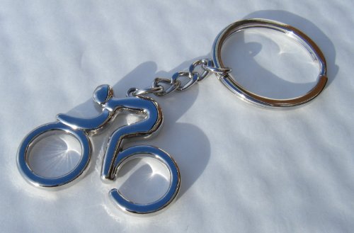 Best Value Sportslight Cyclists Key Ring, Gift Boxed, Chrome, 30x 40mm