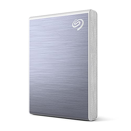 Seagate 500GB One Touch USB External Solid State Drive Blue PC and Mac Compatible with Seagate Rescue Data Recovery