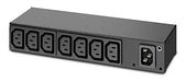 APC Basic Rack PDU AP6015A - Power distribution unit (rack-mountable) - AC 100/120/200/208/230/240 V - input: IEC 60320 C14 - output connectors: 8 (IEC 60320 C13) - 1U - black - for P/N: SCL500RMI1UC, SCL500RMI1UNC, SMTL1000RMI2UC, SMTL750RMI2UC, SMX1500RM2UCNC