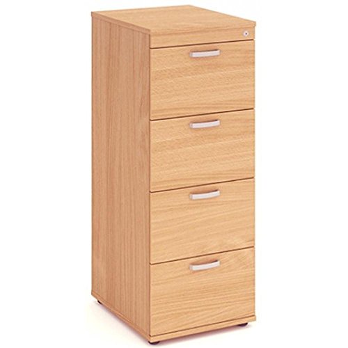 Impulse 4 Drawer Filing Cabinet Beech I000074