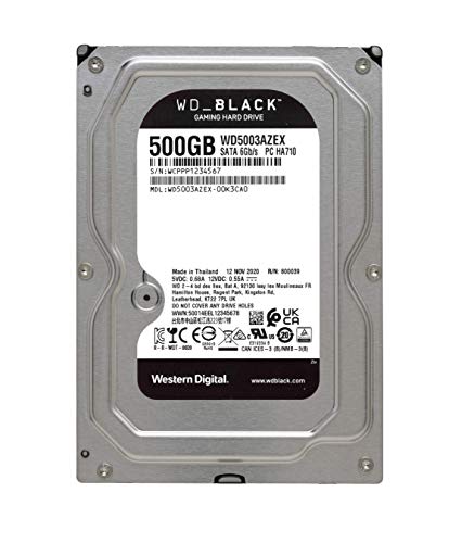 WD Black Performance Hard Drive WD5003AZEX - Hard drive - 500 GB - internal - 3.5" - SATA 6Gb/s - 7200 rpm - buffer: 64 MB