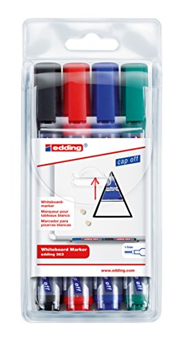 Best Value edding 363 Boardmarker Chisel Tip Pack of 4 - Assorted