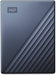 WD My Passport Ultra WDBC3C0020BBL - Hard drive - encrypted - 2 TB - external (portable) - USB 3.0 (USB-C connector) - 256-bit AES - blue