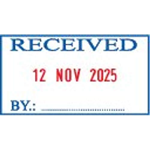 Best Value Colop S260/L1 Green Line Text Dater RECEIVED Self-Inking Imprint 45x24mm Blue/Red Ref 15560150