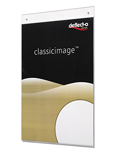 Best Value Deflecto Wall Sign Holder Pre-drilled Portrait A4 Clear Ref 47001,018884