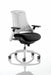 Flex Task Operator Chair Black Frame Black Fabric Seat Moonstone White Back With Arms OP000048