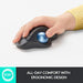 Logitech ERGO M575 - Trackball - optical - 5 buttons - wireless - 2.4 GHz, Bluetooth 5.0 LE - USB wireless receiver - graphite