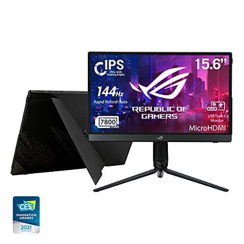 ASUS ROG Strix XG16AHP - LED monitor - 15.6" - portable - 1920 x 1080 Full HD (1080p) @ 144 Hz - IPS - 300 cd/m - 800:1 - 3 ms - Micro HDMI, USB-C - speakers