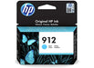 HP 912 - 2.93 ml - cyan - original - ink cartridge - for Officejet 80XX, Officejet Pro 80XX