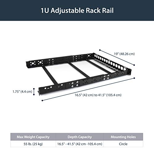 1U Fixed 19In Universal Serverrack Rails