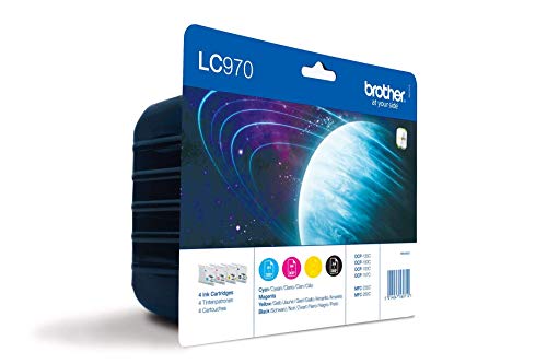 Brother LC970 Value Pack - 4-pack - black, yellow, cyan, magenta - original - ink cartridge - for Brother DCP-135C, DCP-150C, DCP-153C, MFC-235C, MFC-260C