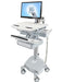 Ergotron StyleView - Cart for LCD display / keyboard / mouse / CPU / notebook / barcode scanner (open architecture) - medical - aluminium, zinc-plated steel, high-grade plastic - grey, white, polished aluminium - screen size: up to 24" - output: AC 230 V - 40 Ah - lithium