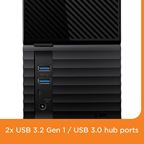 WD My Book Duo WDBFBE0280JBK - Hard drive array - 28 TB - 2 bays - HDD 14 TB x 2 - USB 3.1 Gen 1 (external)