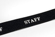 Durable 823901 Lanyard with Carabiner, Black with White Print Staff, Pack of 10