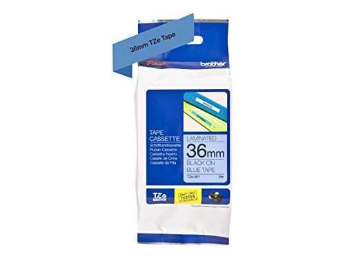 Brother TZe-561 - Black on blue - Roll (3.6 cm x 8 m) 1 roll(s) laminated tape - for P-Touch PT-3600, 550, 9500, 9600, 9700, 9800, D800, P900, P950, P-Touch Cube XP PT-910