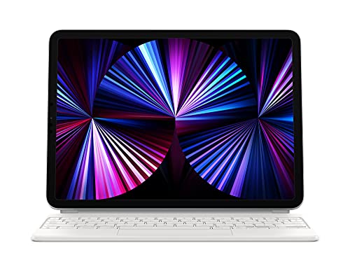 Apple Magic Keyboard - Keyboard and folio case - with trackpad - backlit - Apple Smart connector - AZERTY - French - white - for 11-inch iPad Pro (1st generation, 2nd generation, 3rd generation), 10.9-inch iPad Air (4th generation)