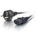 C2G Universal Power Cord - Power cable - CEE 7/7 (M) to IEC 60320 C13 - 5 m - 90? connector, molded - black - Europe