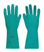 Best Value Polyco Nitri-Tech 927 Flock Lined Non-slip Diamond Pattern Green Nitrile Synthetic Rubber Glove, Size - 10