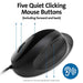 Kensington Pro Fit Ergo - Mouse - ergonomic - 5 buttons - wired - USB - black - retail