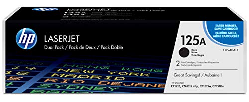 Best Value HP CB540AD 125A Original LaserJet Toner Cartridges, Black, Pack of 2