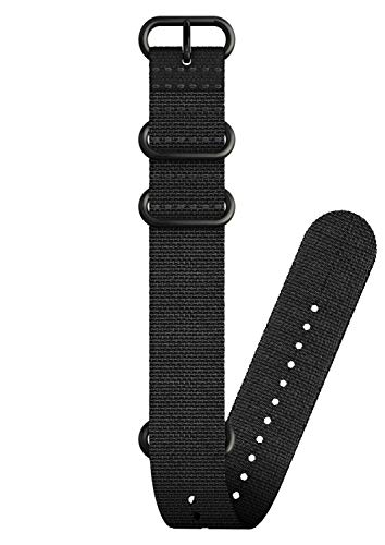 24MM DIVE2 TEXT ZULU STRAP BLACK/BLACK