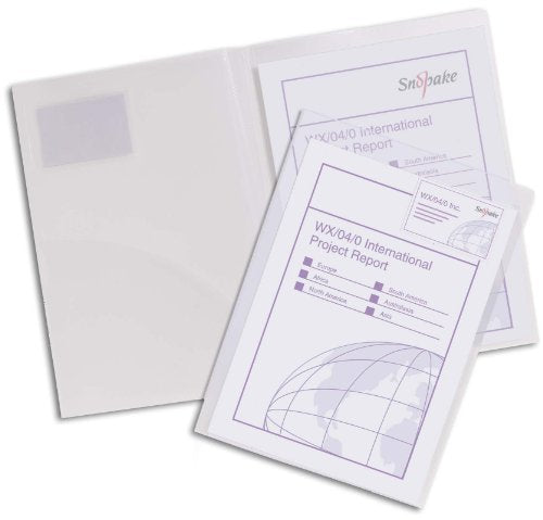 Best Value Snopake Twinfile Folder Polypropylene A4 Clear Ref 14030 [Pack of 5]