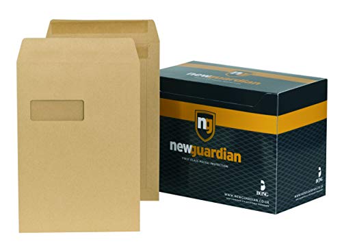 Best Value New Guardian Envelopes Heavyweight Pocket Press Seal Window Manilla C4 [Pack of 250]