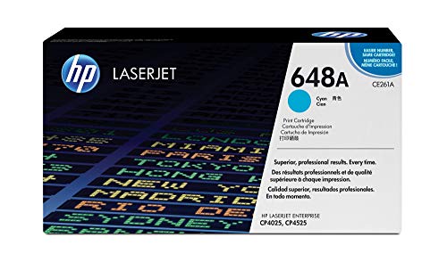 HP 648A - CE261A - 1 x Cyan - Toner cartridge - For Color LaserJet Enterprise CP4025dn, CP4025n, CP4525dn, CP4525n, CP4525xh