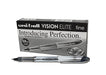 Best Value Uni-ball 707539000 UB-200 Vision Elite Rollerball Pens, 0.8mm Tip 0.6mm Line, Black Gel, 12 Pack