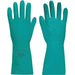 Best Value Polyco Nitri-Tech 927 Flock Lined Non-slip Diamond Pattern Green Nitrile Synthetic Rubber Glove, Size - 10