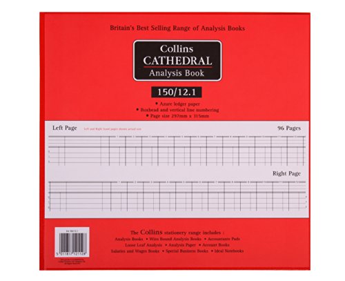 Best Value Collins Debden Ltd 061322 150 Series Cathedral Analysis Book, 12 Cash Columns, 297 x 315 mm, 96 Pages