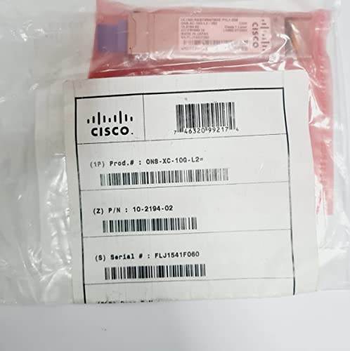 Cisco - XFP transceiver module - SONET/SDH - LC single-mode - up to 80 km - OC-192/STM-64 - 1550 nm - for P/N: 15454-10G-XR=, 15454E-10G-XR, 15454E-10G-XR=