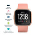Fitbit Versa - Rose gold aluminium - smart watch with band - peach - Bluetooth, NFC
