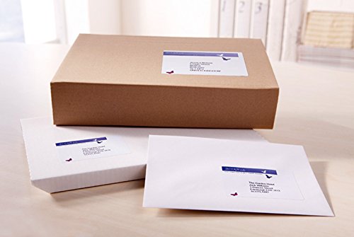 Best Value Avery Self Adhesive Parcel Shipping Labels, Inkjet Printers, 4 Labels Per A4 sheet, 100 labels, QuickDRY (J8169)