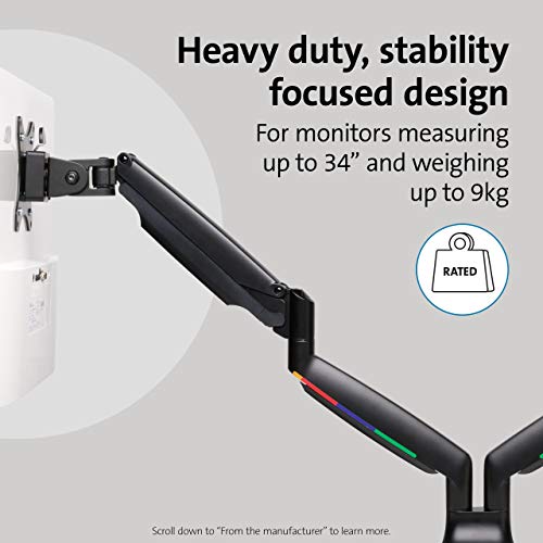 Kensington SmartFit One-Touch Height Adjustable Dual Monitor Arm - Mounting kit - for 2 monitors (adjustable arm) - screen size: 13"-32" - C-clamp, grommet, desk-mountable