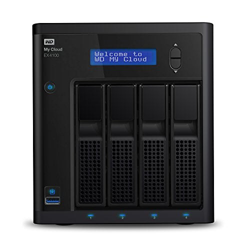 WD My Cloud EX4100 WDBWZE0240KBK - NAS server - 4 bays - 24 TB - HDD 6 TB x 4 - RAID 0, 1, 5, 10, JBOD, 5 hot spare - RAM 2 GB - Gigabit Ethernet - iSCSI support