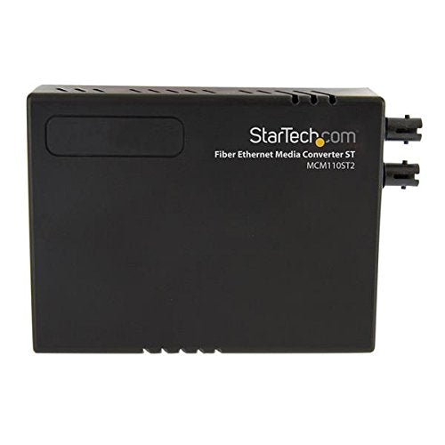 StarTech MCM110ST2 10/100 Multi Mode Fibre Copper Fast Ethernet Media Converter - Black