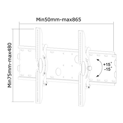 Neomounts by Newstar PLASMA-W200 - Bracket - for flat panel (tilt) - black - screen size: 37"-85" - wall-mountable