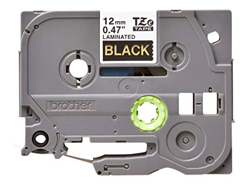 Brother TZe-334 - Standard adhesive - gold on black - Roll (1.2 cm x 8 m) 1 roll(s) laminated tape - for Brother PT-D210, D600, H110, P-Touch PT-1005, 1880, E800, H110, P-Touch Cube Plus PT-P710